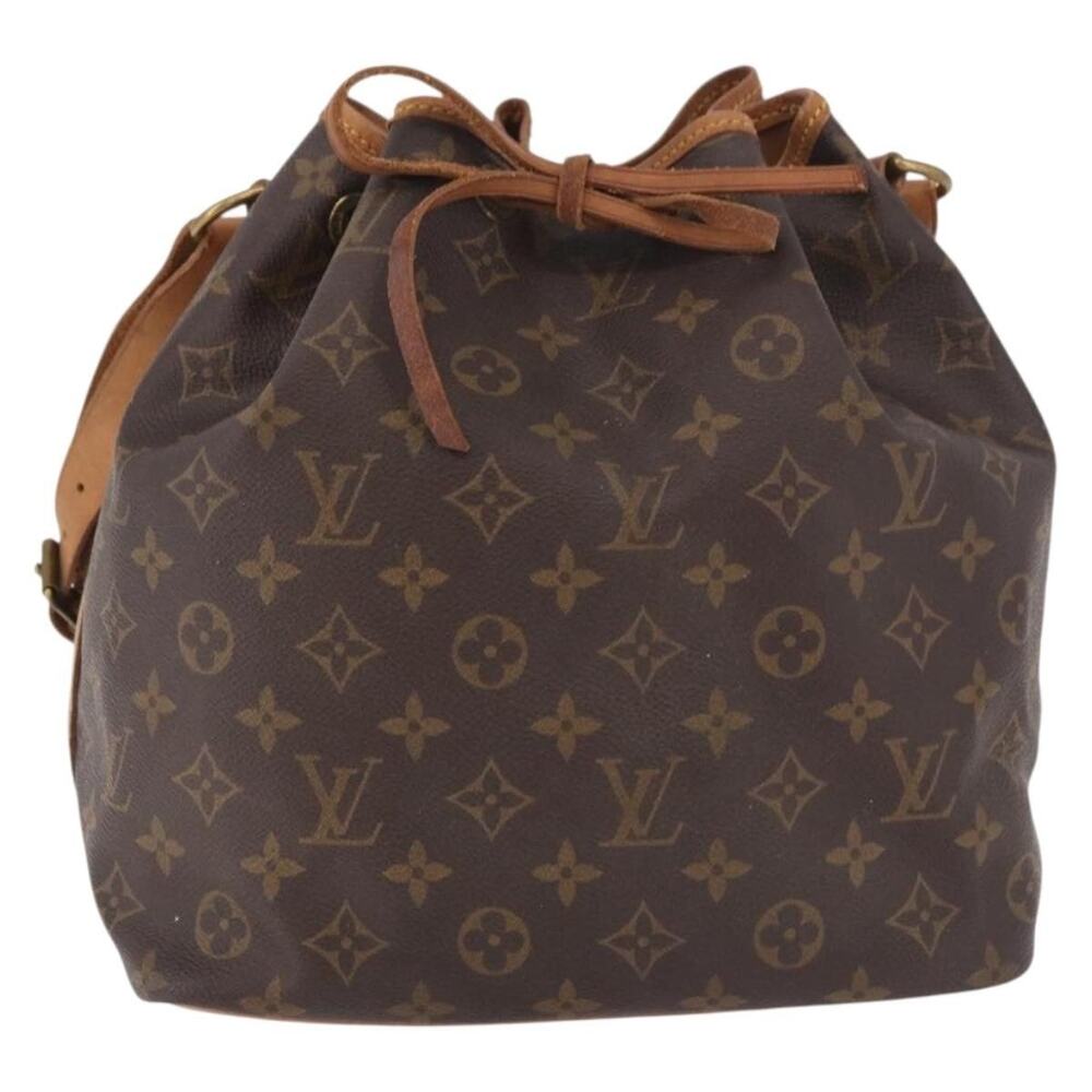 Louis Vuitton Monogram Petit Noe Bucket Bag Brown